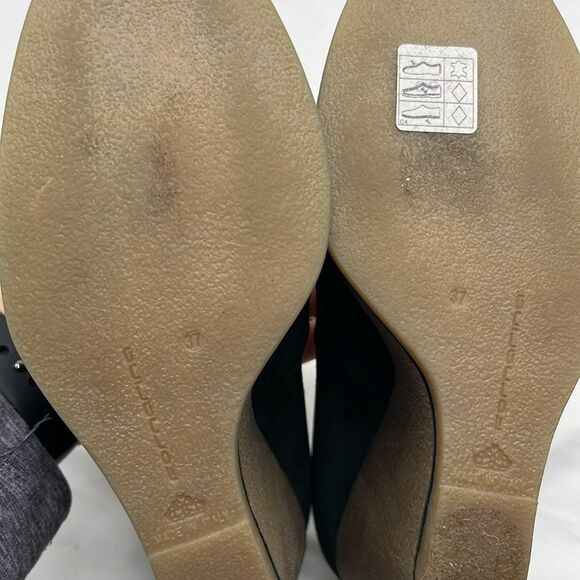 Dark Green Suede Fornarina Wedge Heels - Picture 6 of 8